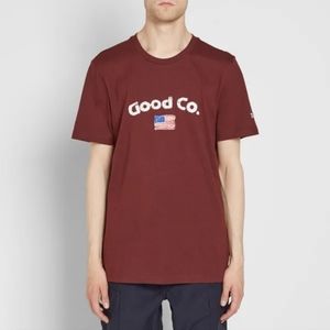 LIMITED EDITION REEBOK x THE GOOD COMPANY T-SHIRT SIZE XL BURGUNDY